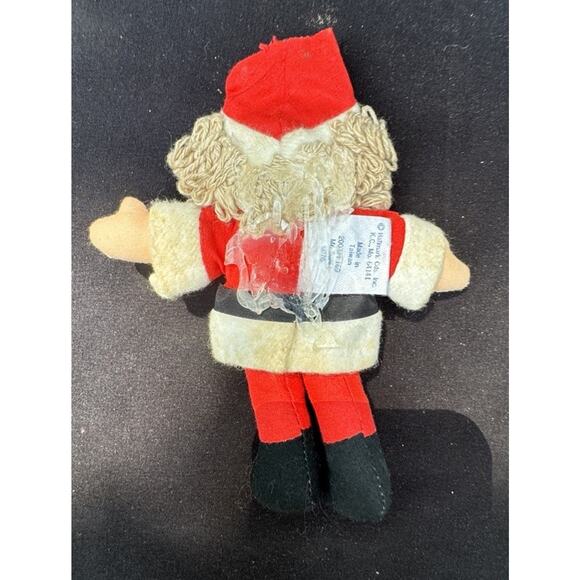 Vintage Mr. Santa Hallmark Cloth Fabric Stuffed 6" Christmas Ornament 6076 -C8 - Picture 5 of 8